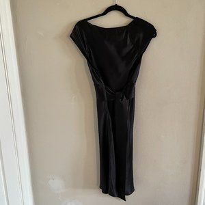 NU Collective Black Satin Sleeveless Dress Sz L
